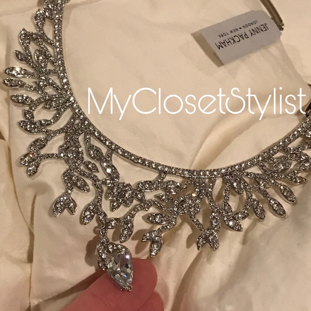 Jenny Packham Statement Crystal Collar Necklace LG - Picture 3 of 3